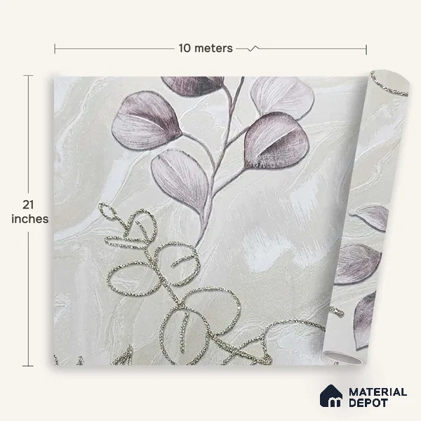 MH 239 | 10 Meter x 21 Inches Florals Look Wallpaper - 57.37 Sq. Ft.