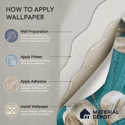 MH 237 | 10 Meter x 21 Inches Florals Look Wallpaper - 57.37 Sq. Ft.