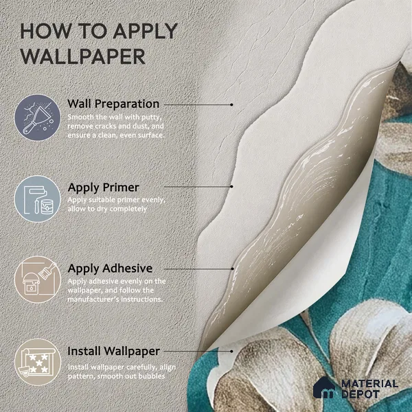 MH 237 | 10 Meter x 21 Inches Florals Look Wallpaper - 57.37 Sq. Ft.
