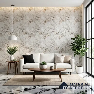 MH 240 | 10 Meter x 21 Inches Florals Look Wallpaper - 57.37 Sq. Ft. | Minimum 15% wastage during installation