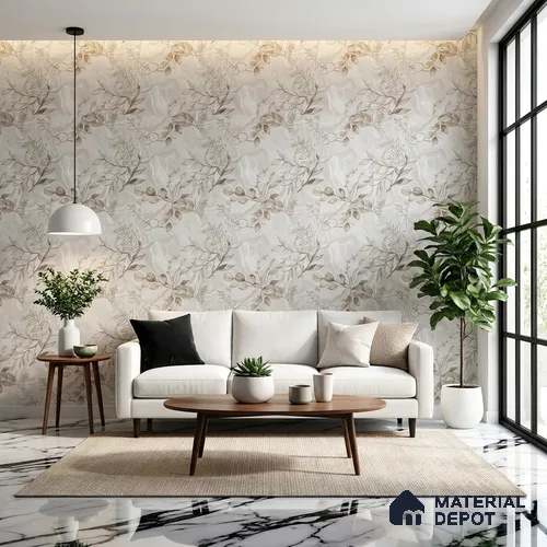 MH 240 | 10 Meter x 21 Inches Florals Look Wallpaper - 57.37 Sq. Ft. | Minimum 15% wastage during installation