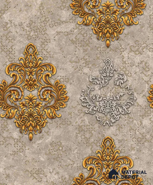 1148 | 10 Meter x 21 Inches Damask Look Wallpaper - 57.37 Sq. Ft. | Minimum 15% wastage during installation
