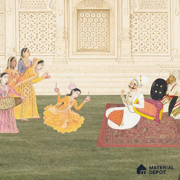 Bagaan Indian Art Inspired Luxury Handmade Wallpaper Design