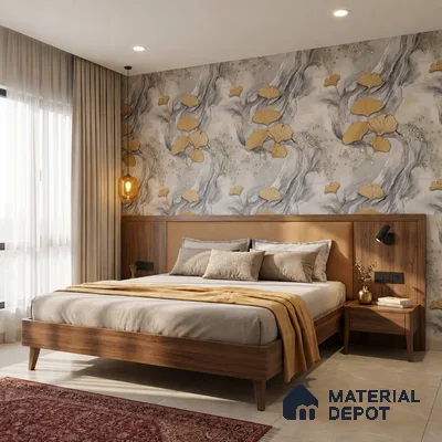 MH 201 | 10 Meter x 21 Inches Florals Look Wallpaper - 57.37 Sq. Ft. | Minimum 15% wastage during installation