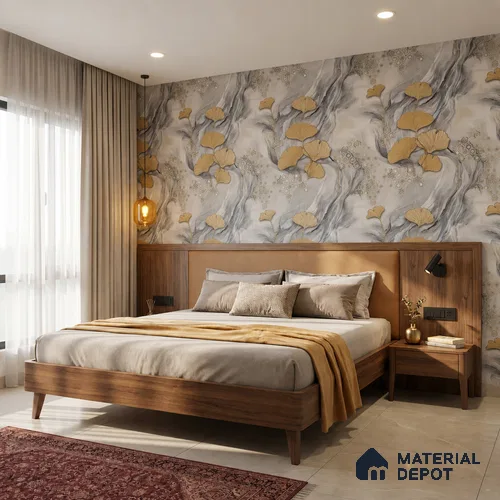 MH 201 | 10 Meter x 21 Inches Florals Look Wallpaper - 57.37 Sq. Ft. | Minimum 15% wastage during installation