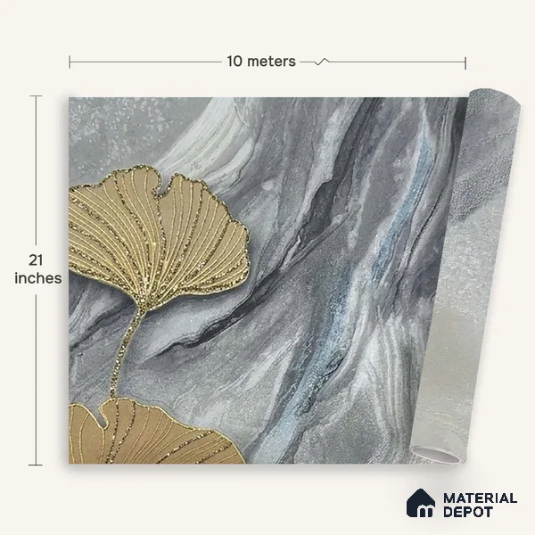 MH 201 | 10 Meter x 21 Inches Florals Look Wallpaper - 57.37 Sq. Ft. | Minimum 15% wastage during installation