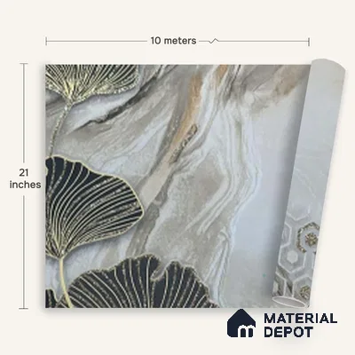 MH 203 | 10 Meter x 21 Inches Florals Look Wallpaper - 57.37 Sq. Ft. | Minimum 15% wastage during installation