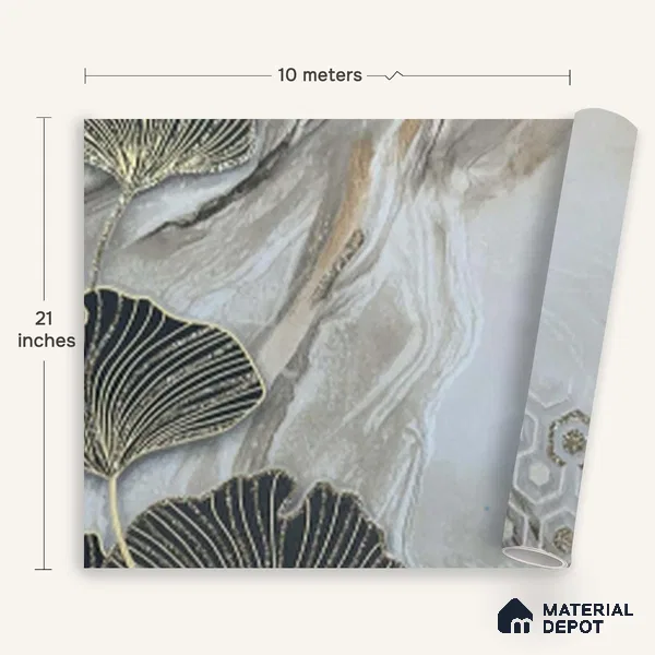 MH 203 | 10 Meter x 21 Inches Florals Look Wallpaper - 57.37 Sq. Ft. | Minimum 15% wastage during installation