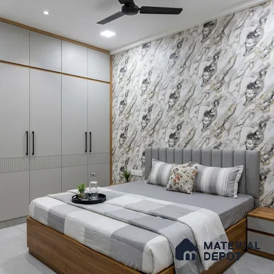 MH 207 | 10 Meter x 21 Inches Marble Look Wallpaper - 57.37 Sq. Ft. | Minimum 10% wastage during installation