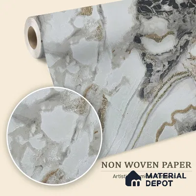 MH 207 | 10 Meter x 21 Inches Marble Look Wallpaper - 57.37 Sq. Ft. | Minimum 10% wastage during installation