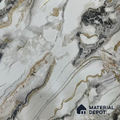 MH 207 | 10 Meter x 21 Inches Marble Look Wallpaper - 57.37 Sq. Ft. | Minimum 10% wastage during installation