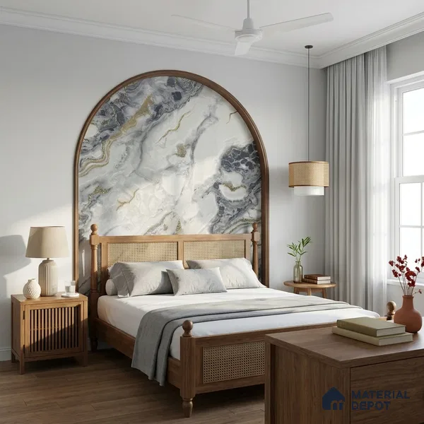 MH 208 | 10 Meter x 21 Inches Marble Look Wallpaper - 57.37 Sq. Ft.