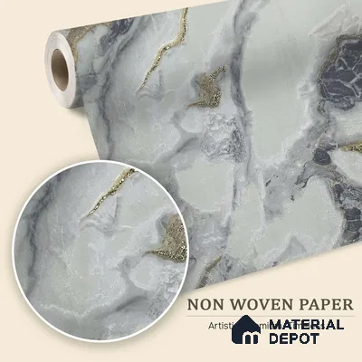 MH 208 | 10 Meter x 21 Inches Marble Look Wallpaper - 57.37 Sq. Ft.