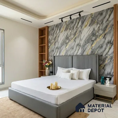 MH 228 | 10 Meter x 21 Inches Marble Look Wallpaper - 57.37 Sq. Ft.