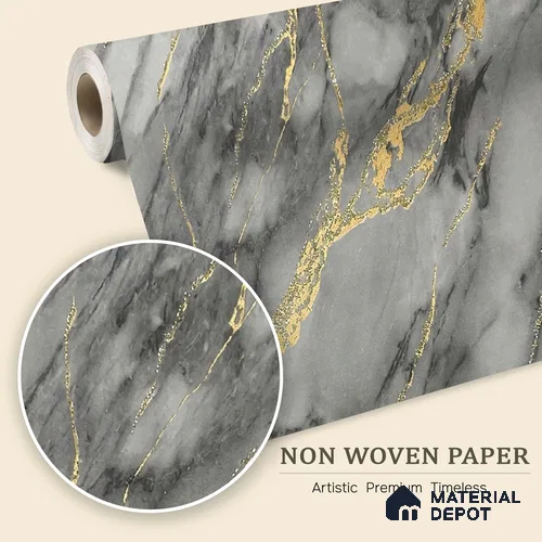 MH 228 | 10 Meter x 21 Inches Marble Look Wallpaper - 57.37 Sq. Ft.