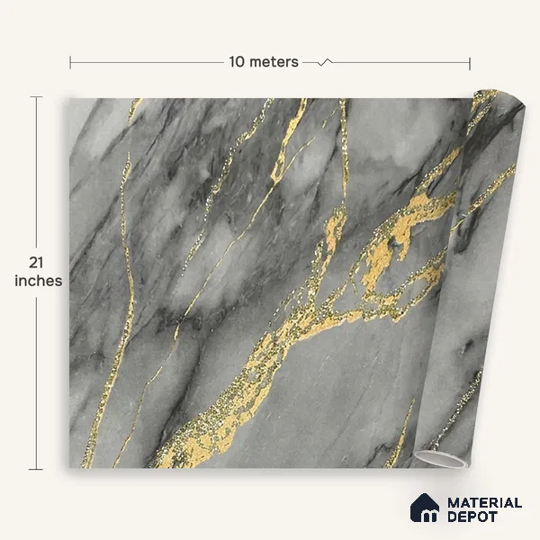 MH 228 | 10 Meter x 21 Inches Marble Look Wallpaper - 57.37 Sq. Ft.
