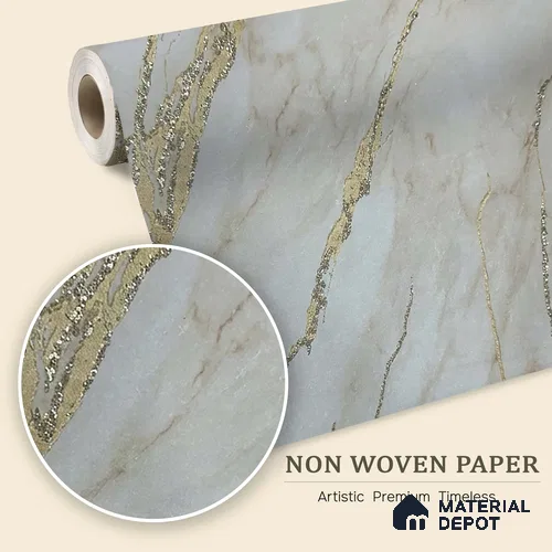 MH 226 | 10 Meter x 21 Inches Marble Look Wallpaper - 57.37 Sq. Ft.