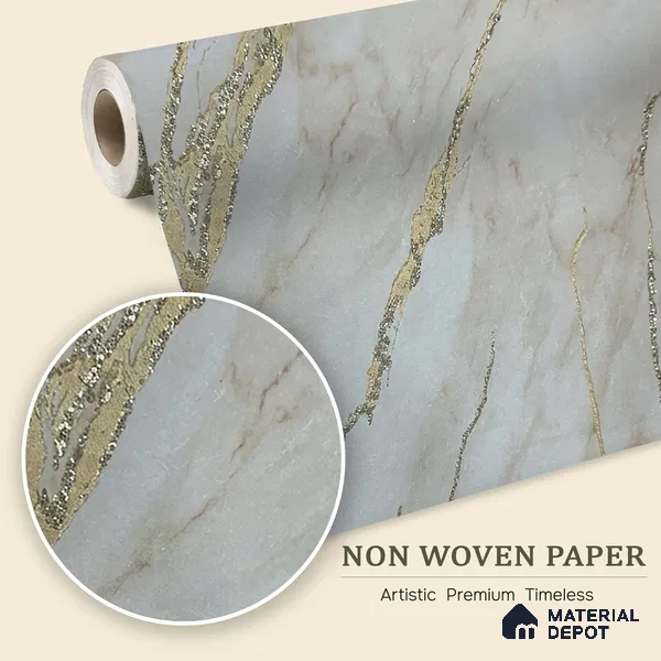 MH 226 | 10 Meter x 21 Inches Marble Look Wallpaper - 57.37 Sq. Ft.