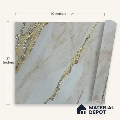 MH 226 | 10 Meter x 21 Inches Marble Look Wallpaper - 57.37 Sq. Ft.