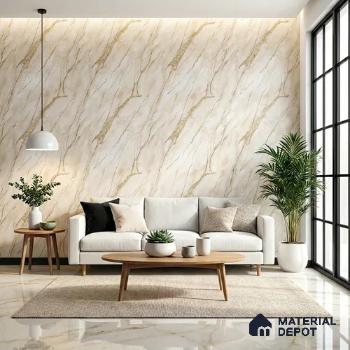 MH 226 | 10 Meter x 21 Inches Marble Look Wallpaper - 57.37 Sq. Ft.