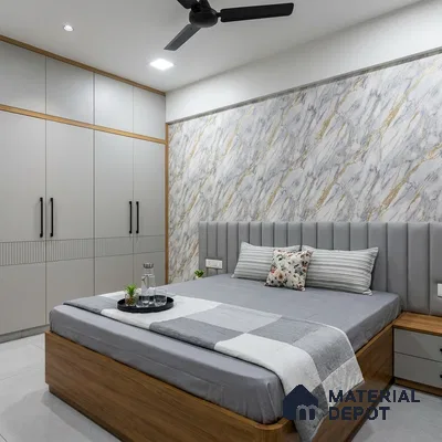 MH 227 | 10 Meter x 21 Inches Marble Look Wallpaper - 57.37 Sq. Ft.