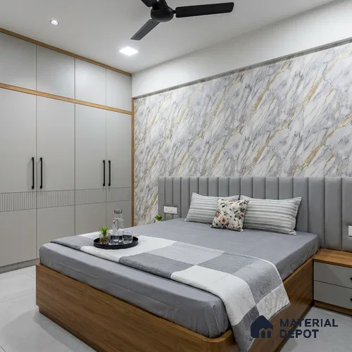 MH 227 | 10 Meter x 21 Inches Marble Look Wallpaper - 57.37 Sq. Ft.
