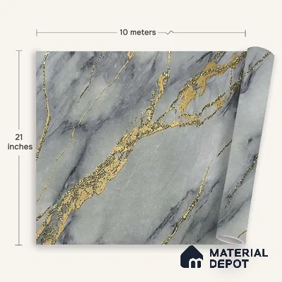 MH 227 | 10 Meter x 21 Inches Marble Look Wallpaper - 57.37 Sq. Ft.