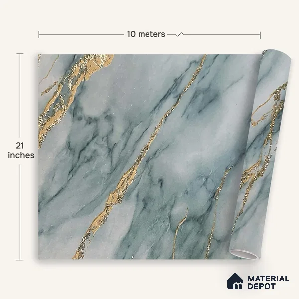 MH 230 | 10 Meter x 21 Inches Marble Look Wallpaper - 57.37 Sq. Ft.