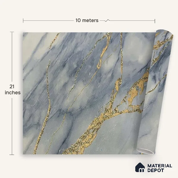 MH 231 | 10 Meter x 21 Inches Marble Look Wallpaper - 57.37 Sq. Ft.