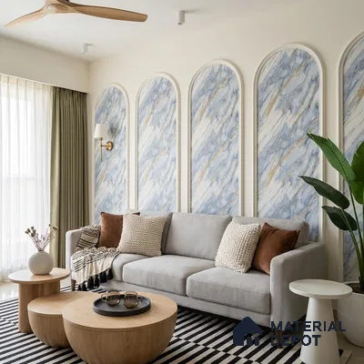 MH 231 | 10 Meter x 21 Inches Marble Look Wallpaper - 57.37 Sq. Ft.