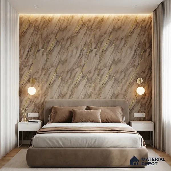 MH 225 | 10 Meter x 21 Inches Marble Look Wallpaper - 57.37 Sq. Ft. | Minimum 10% wastage during installation