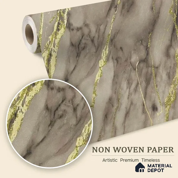 MH 225 | 10 Meter x 21 Inches Marble Look Wallpaper - 57.37 Sq. Ft. | Minimum 10% wastage during installation