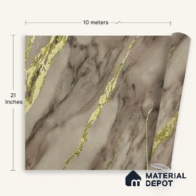 MH 225 | 10 Meter x 21 Inches Marble Look Wallpaper - 57.37 Sq. Ft. | Minimum 10% wastage during installation