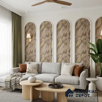 MH 225 | 10 Meter x 21 Inches Marble Look Wallpaper - 57.37 Sq. Ft. | Minimum 10% wastage during installation