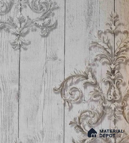 10131-1 | 17 ft x 3.7 ft (44.4 Inches) Damask Look Wallpaper - 62.9 Sq. Ft. | Minimum 15% wastage during installation