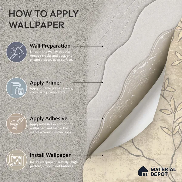 1318 | 10 Meter x 21 Inches Florals Look Wallpaper - 57.41 Sq. Ft. | Minimum 15% wastage during installation