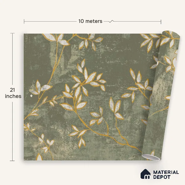 1316 | 10 Meter x 21 Inches Florals Look Wallpaper - 57.41 Sq. Ft. | Minimum 15% wastage during installation
