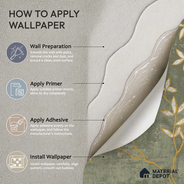 1316 | 10 Meter x 21 Inches Florals Look Wallpaper - 57.41 Sq. Ft. | Minimum 15% wastage during installation