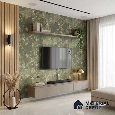 1316 | 10 Meter x 21 Inches Florals Look Wallpaper - 57.41 Sq. Ft. | Minimum 15% wastage during installation