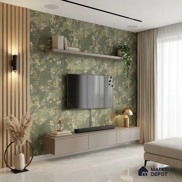 1316 | 10 Meter x 21 Inches Florals Look Wallpaper - 57.41 Sq. Ft. | Minimum 15% wastage during installation