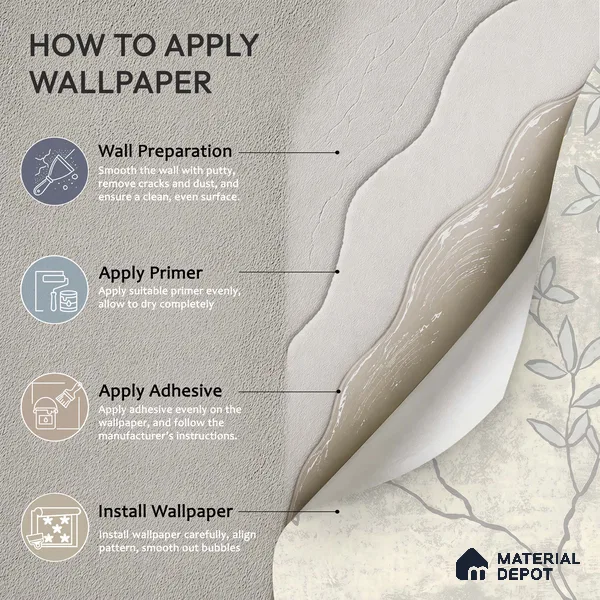 1317 | 10 Meter x 21 Inches Florals Look Wallpaper - 57.41 Sq. Ft. | Minimum 15% wastage during installation