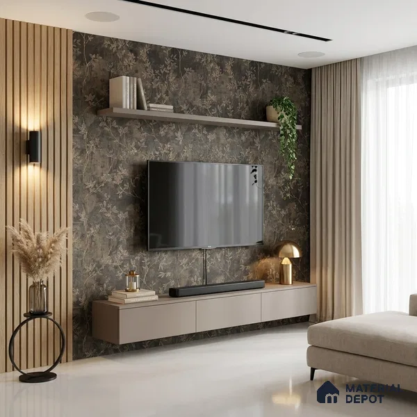 1320 | 10 Meter x 21 Inches Florals Look Wallpaper - 57.41 Sq. Ft. | Minimum 15% wastage during installation