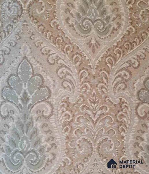 10133-3 | 17 ft x 3.7 ft (44.4 Inches) Damask Look Wallpaper - 62.9 Sq. Ft. | Minimum 15% wastage during installation