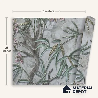 MH 284 | 10 Meter x 21 Inches Florals Look Wallpaper - 57.37 Sq. Ft.