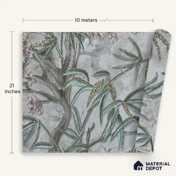 MH 284 | 10 Meter x 21 Inches Florals Look Wallpaper - 57.37 Sq. Ft.