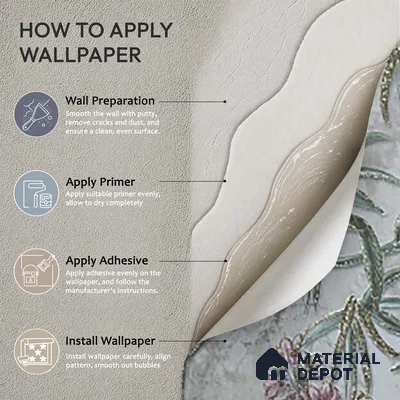 MH 284 | 10 Meter x 21 Inches Florals Look Wallpaper - 57.37 Sq. Ft.