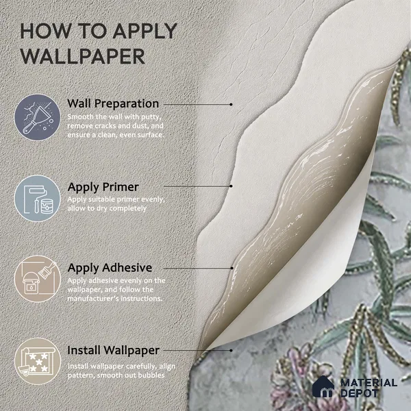MH 284 | 10 Meter x 21 Inches Florals Look Wallpaper - 57.37 Sq. Ft.