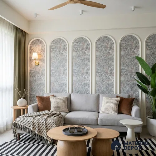 MH 286 | 10 Meter x 21 Inches Florals Look Wallpaper - 57.37 Sq. Ft.