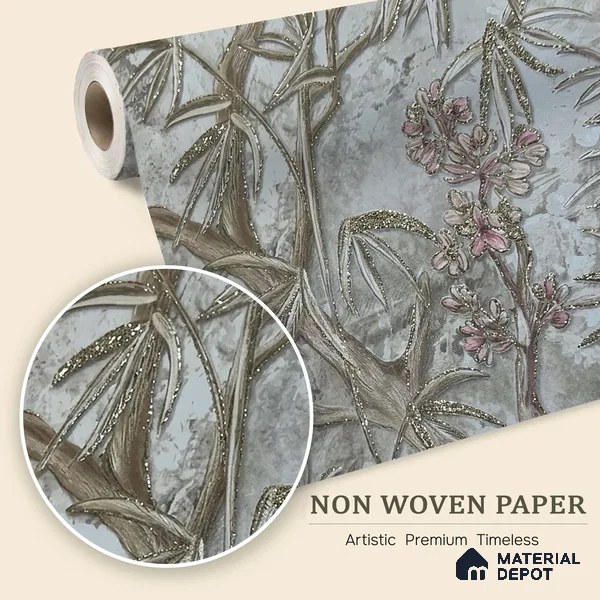 MH 285 | 10 Meter x 21 Inches Marble Look Wallpaper - 57.37 Sq. Ft. | Minimum 10% wastage during installation