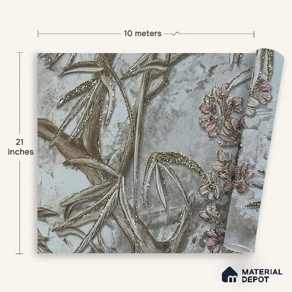 MH 285 | 10 Meter x 21 Inches Marble Look Wallpaper - 57.37 Sq. Ft. | Minimum 10% wastage during installation